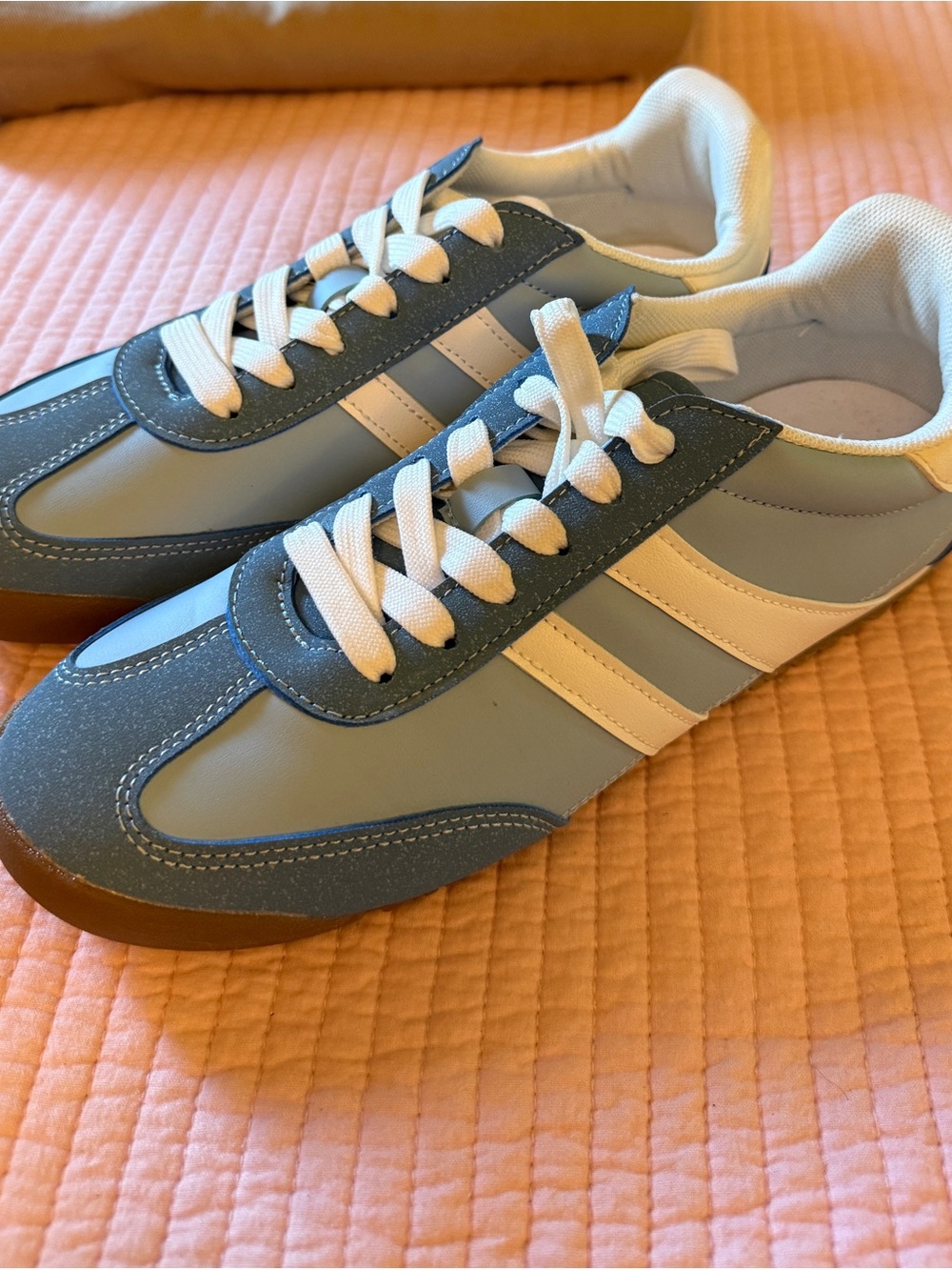 Casual Women's Light Blue & White Sneakers